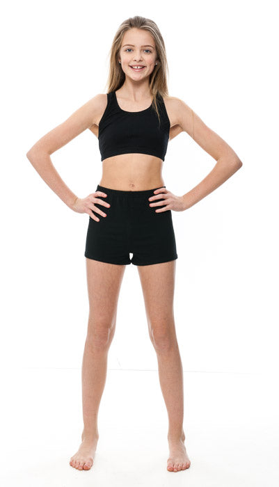 KHPN-5 Girls All Colours Nylon Lycra Dance Gymnastics Running Shorts Hot Pants