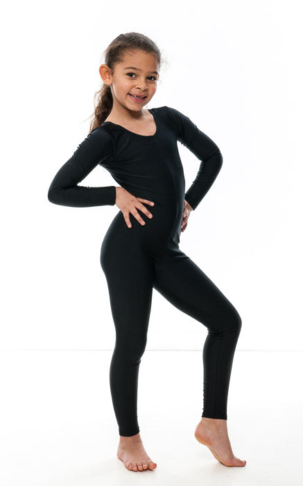 KDC017 Girls All Colours Lycra Long Sleeve Footless Dance Catsuit
