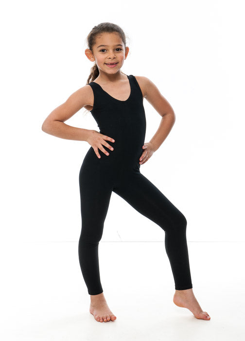 KDC056 Girls All Colours Cotton Sleeveless Footless Catsuit Unitard