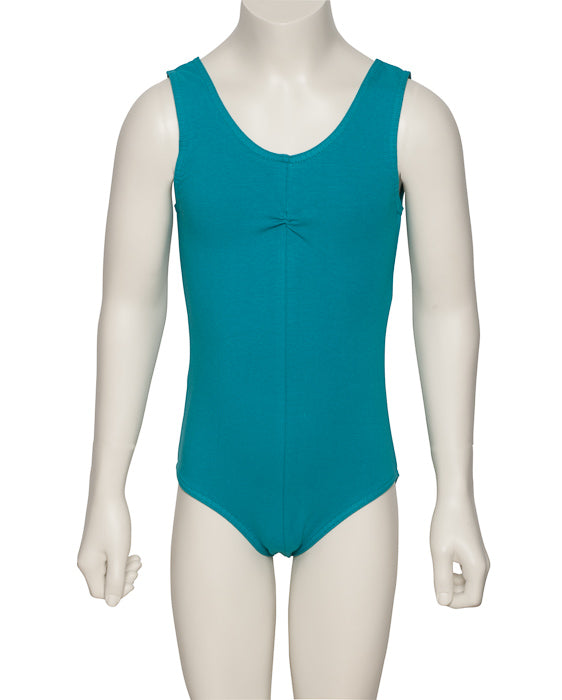 KDC038 Girls All Colours Ruched Cotton Sleeveless Ballet Dance Leotard
