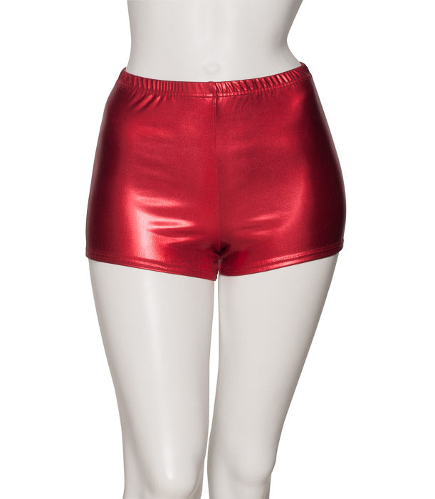 KHPM-5 Women's All Colours of Shiny METALLIC Dance Gymnastics Running Shorts Hot Pants