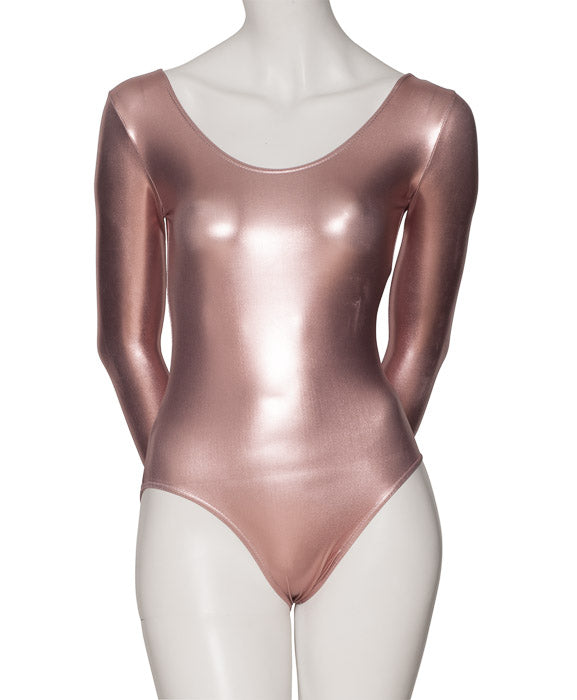KDC029 Women's Shiny METALLIC All Colours Long Sleeve Dance Leotard