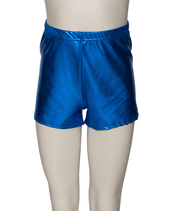 KHPM-5 Girls All Colours of Shiny METALLIC Dance Gymnastics Running Shorts Hot Pants