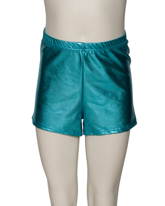 KHPM-5 Girls All Colours of Shiny METALLIC Dance Gymnastics Running Shorts Hot Pants