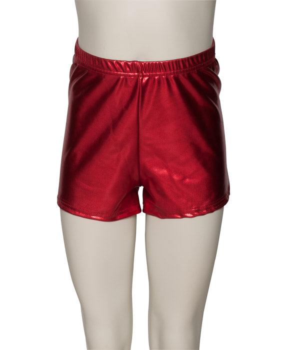 KHPM-5 Girls All Colours of Shiny METALLIC Dance Gymnastics Running Shorts Hot Pants