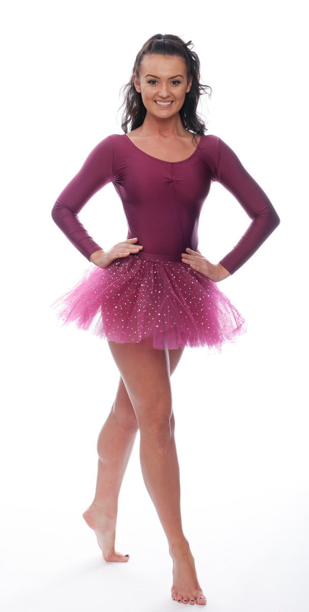 Burgundy Premium SPARKLE Dance Ballet Tutu Skirt All Sizes
