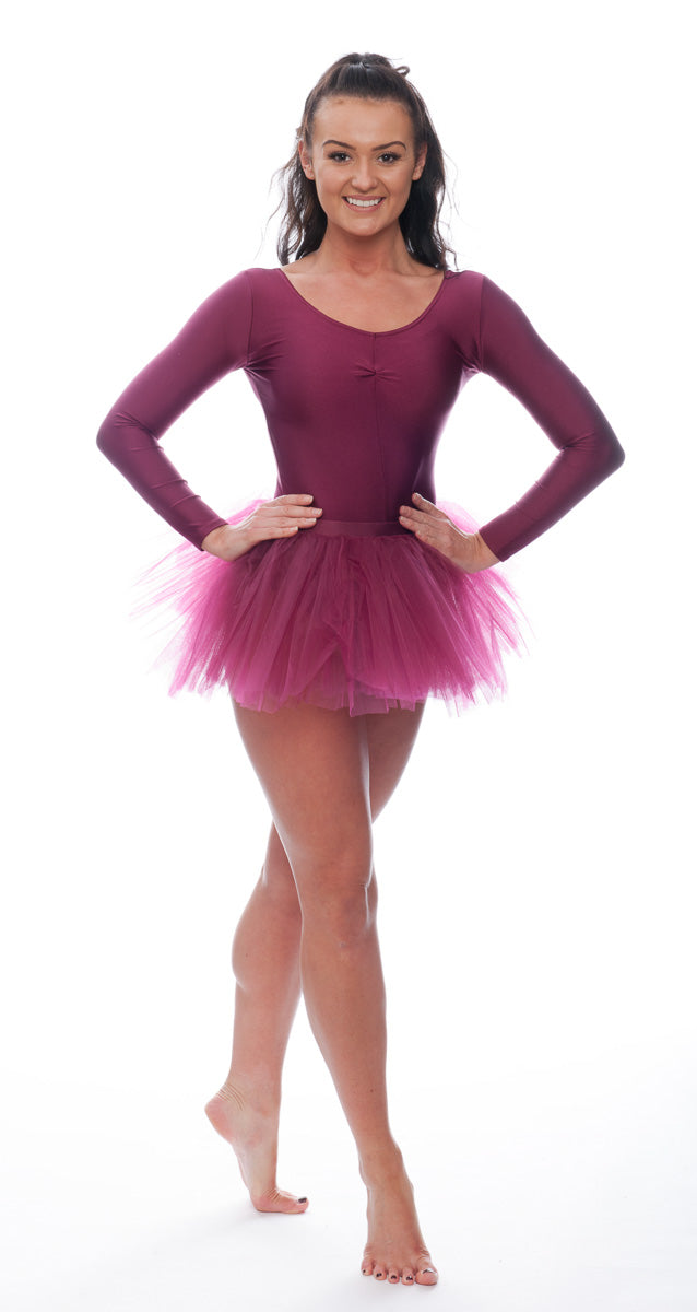 Burgundy Premium Plain Dance Ballet Tutu Skirt All Sizes