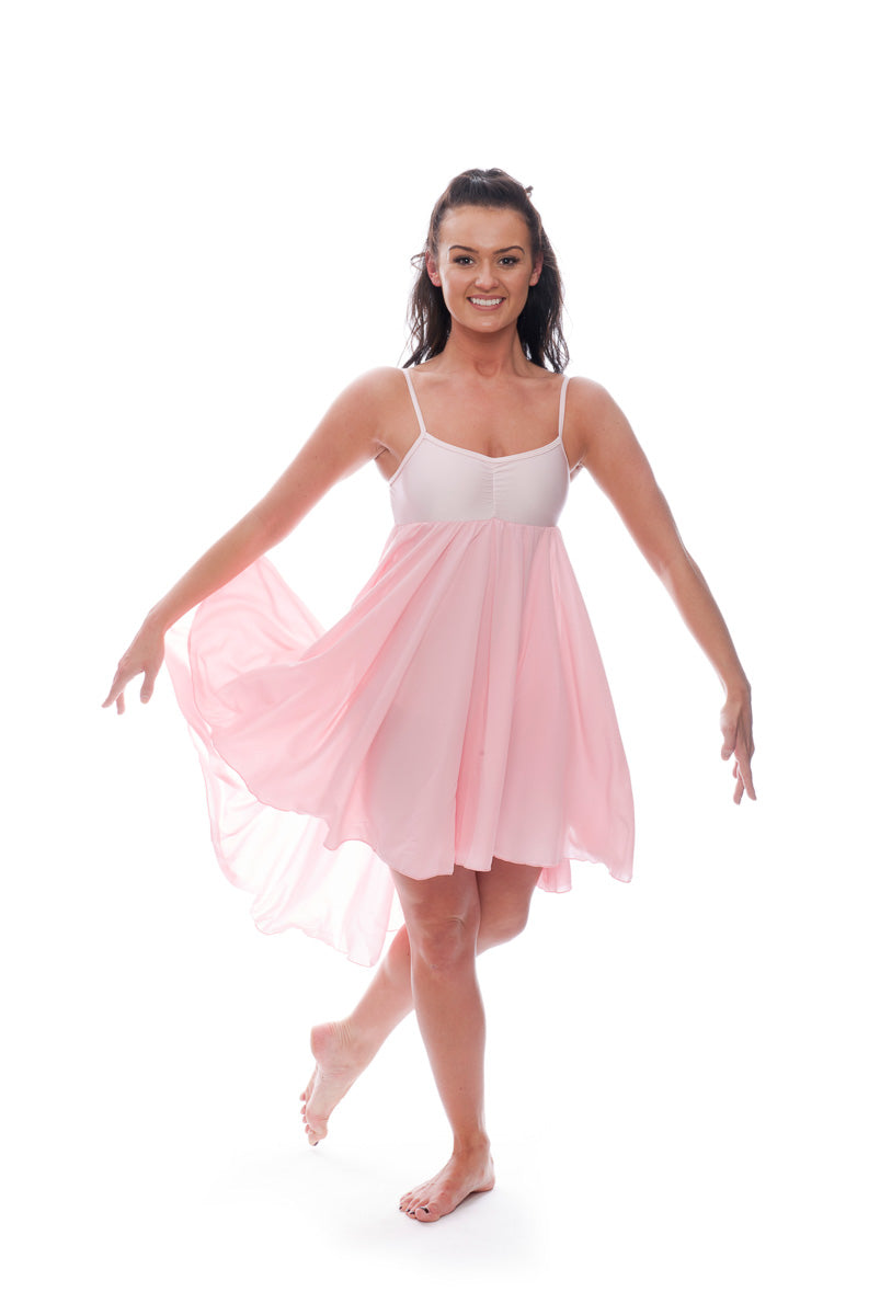 Pale Pink All Sizes Plain Lyrical Dress Contemporary Ballet Dance Costume