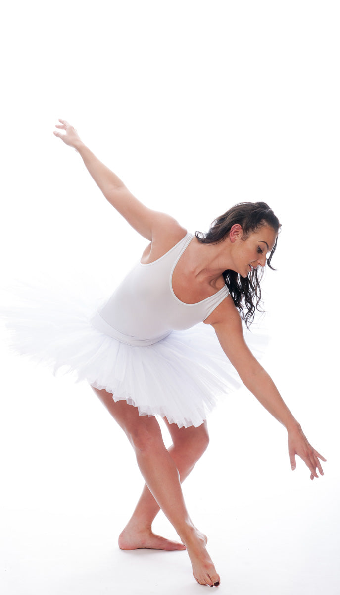 Girls Women's White Premium Professional Dance Ballet Practise Pancake Plateau Tutu Skirt