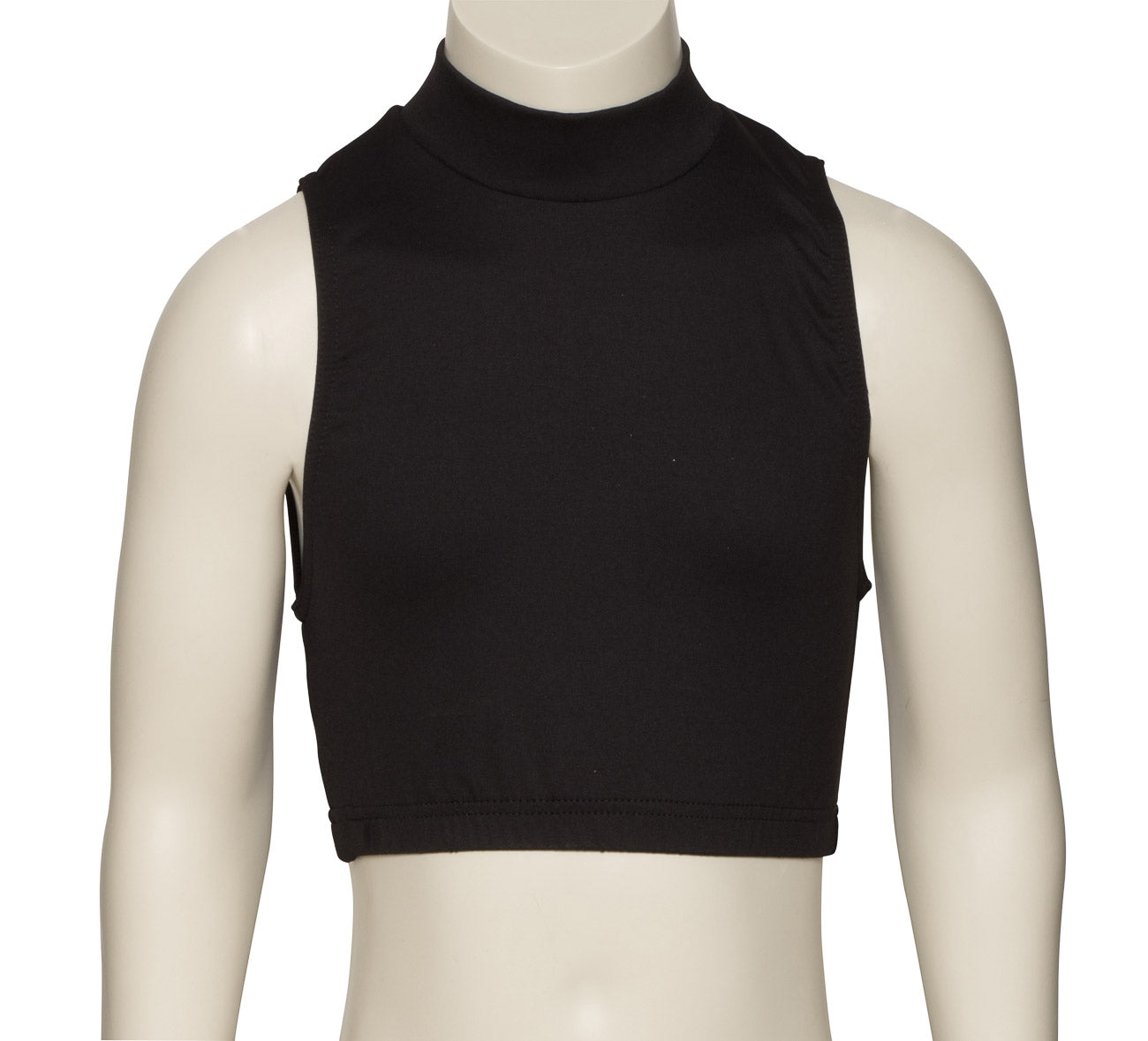 KCTT-7 All Sizes Matt Lycra TACTEL High Neck Dance Fitness Gym Crop Top