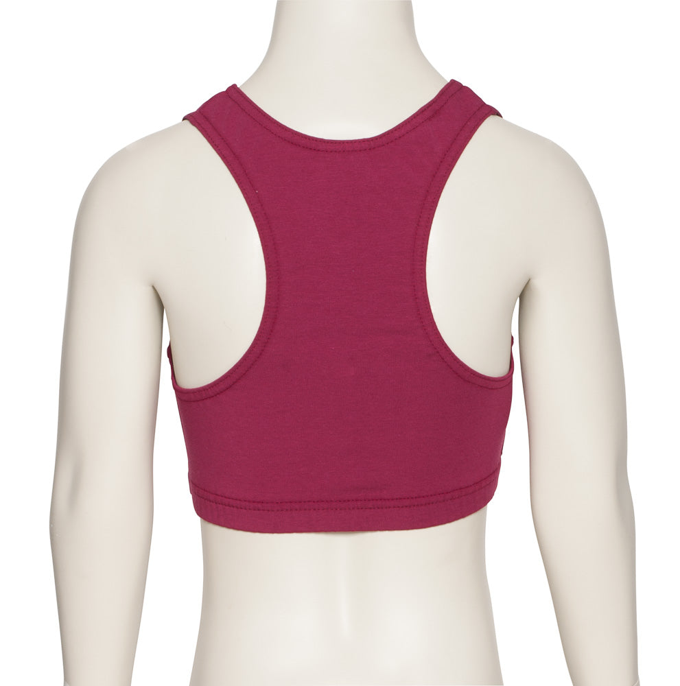 KCTC-5 Girls All Colours Cotton Racer Back Dance Fitness Gym Crop Top