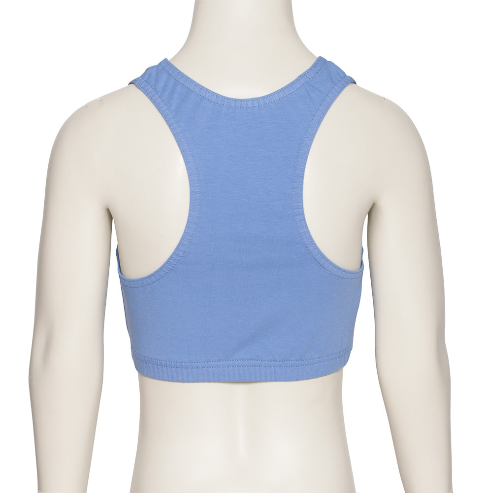 KCTC-5 Girls All Colours Cotton Racer Back Dance Fitness Gym Crop Top