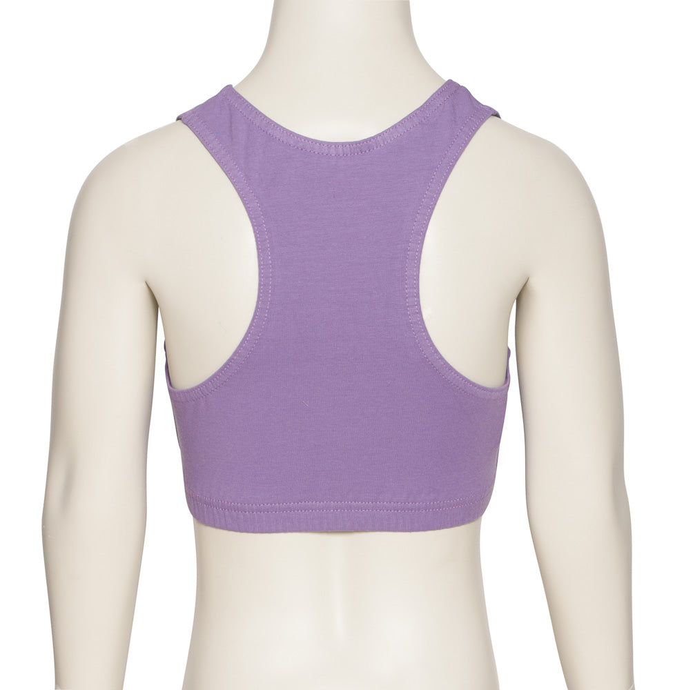 KCTC-5 Girls All Colours Cotton Racer Back Dance Fitness Gym Crop Top