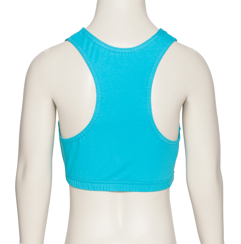 KCTC-5 Girls All Colours Cotton Racer Back Dance Fitness Gym Crop Top