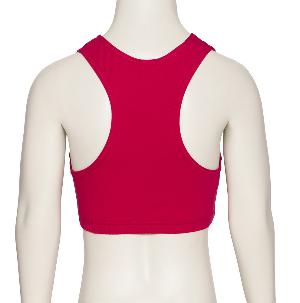 KCTC-5 Girls All Colours Cotton Racer Back Dance Fitness Gym Crop Top