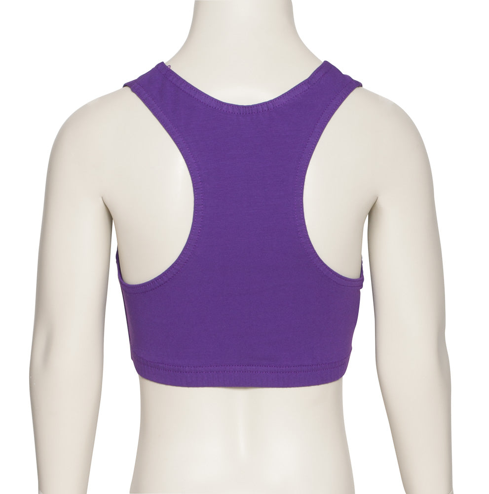 KCTC-5 Girls All Colours Cotton Racer Back Dance Fitness Gym Crop Top