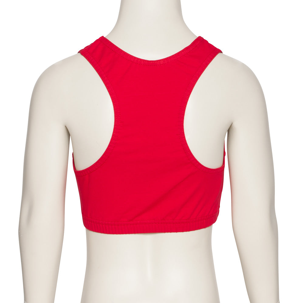 KCTC-5 Girls All Colours Cotton Racer Back Dance Fitness Gym Crop Top