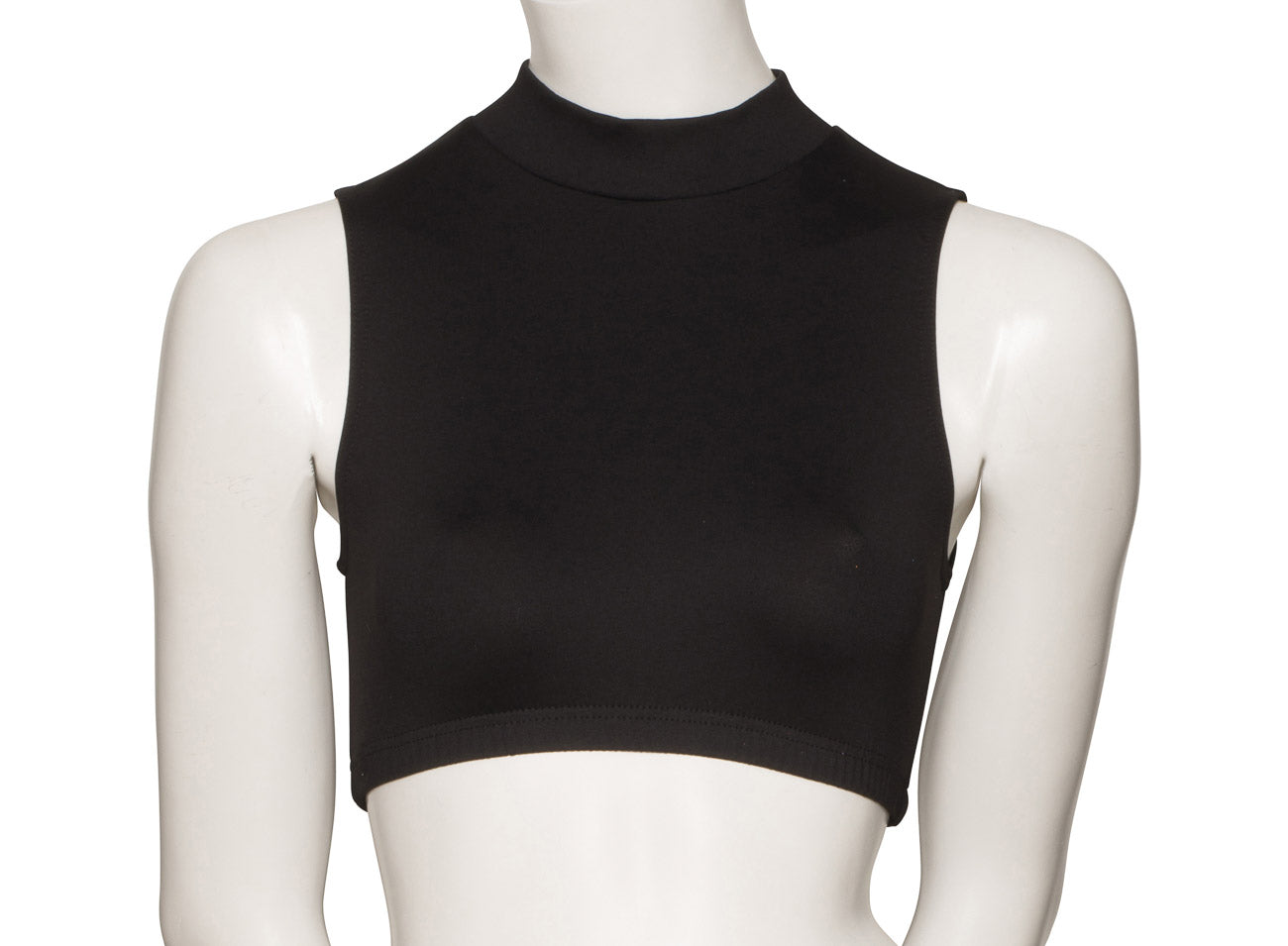 KCTT-7 All Sizes Matt Lycra TACTEL High Neck Dance Fitness Gym Crop Top