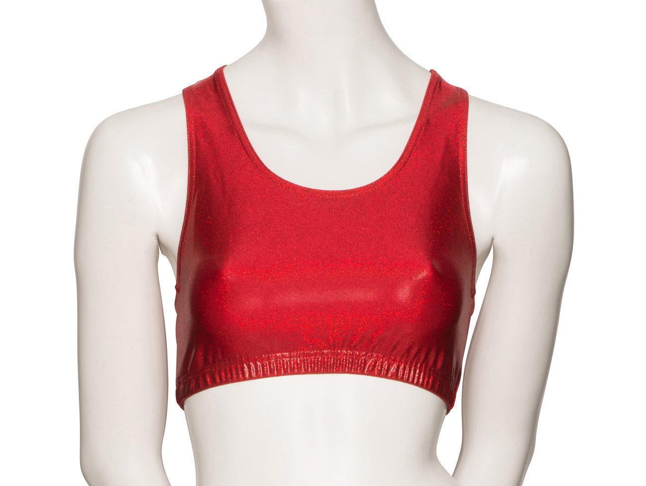 KCTH-5 All Colours and Sizes Sparkly Hologram Racer Back Dance Fitness Gym Crop Top