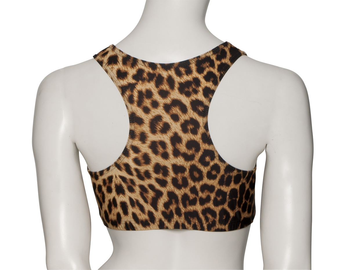 KCTP-5 All Colours and Sizes ANIMAL PRINT Racer Back Dance Fitness Gym Crop Top