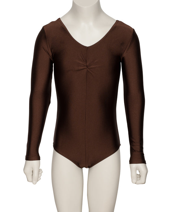 KDC009 Girls All Colours Nylon Lycra Long Sleeve Ruched Dance Gymnastics Leotard