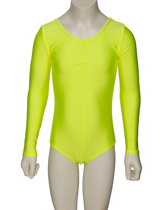 KDC009 Girls All Colours Nylon Lycra Long Sleeve Ruched Dance Gymnastics Leotard