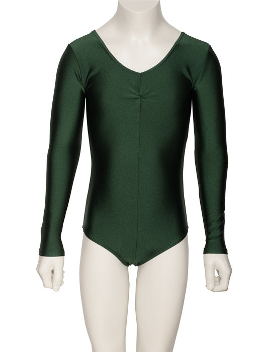 KDC009 Girls All Colours Nylon Lycra Long Sleeve Ruched Dance Gymnastics Leotard