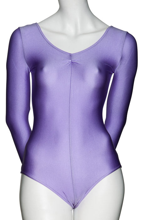 KDC009 Women's All Colours Nylon Lycra Long Sleeve Ruched Dance Gymnastics Leotard