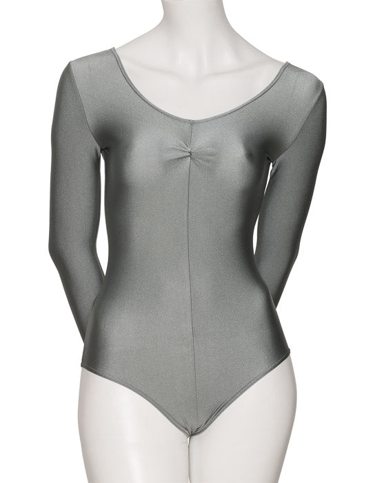 KDC009 Women's All Colours Nylon Lycra Long Sleeve Ruched Dance Gymnastics Leotard