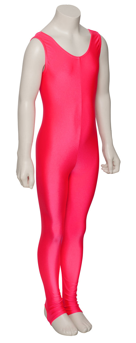 KDC011 Girls All Colours Lycra Sleeveless Dance Catsuit With Stirrups