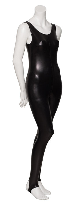 KDC011 Women's Shiny METALLIC All Colours Sleeveless Stirrup Catsuit Unitard