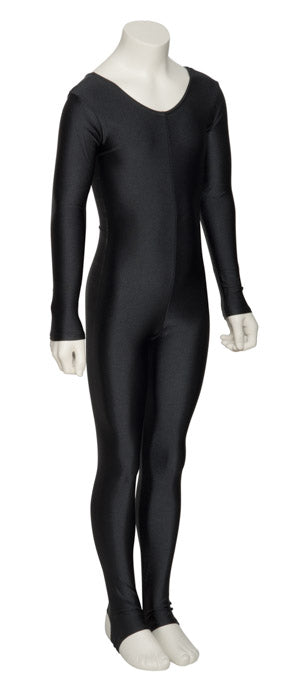KDC012 Girls All Colours Lycra Long Sleeve Dance Catsuit With Stirrups