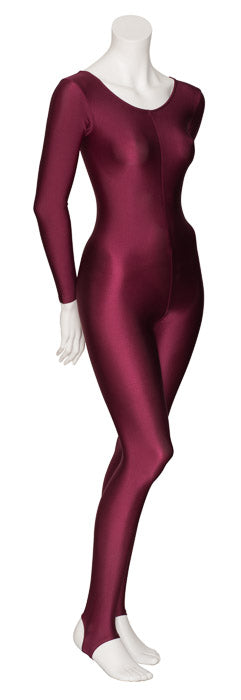 KDC012 Women's All Colours Lycra Long Sleeve Stirrup Dance Catsuit
