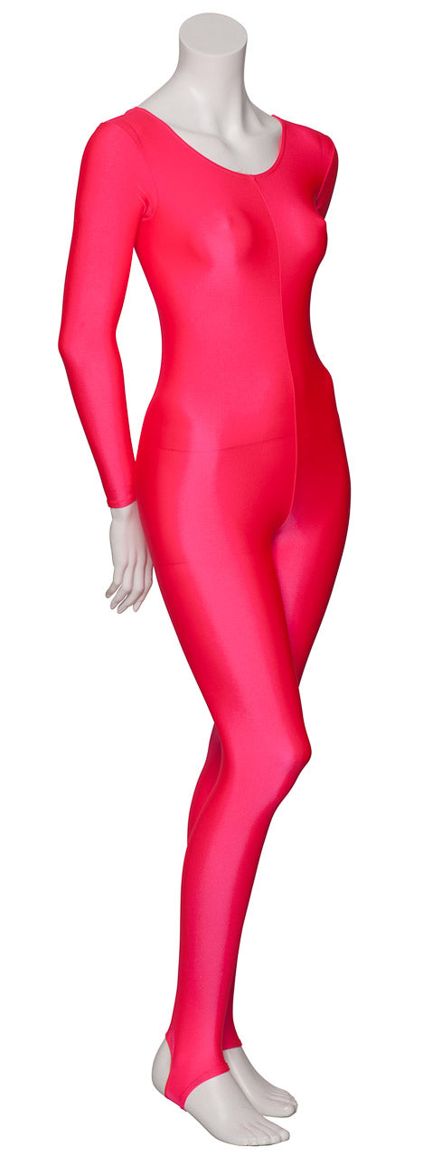 KDC012 Women's All Colours Lycra Long Sleeve Stirrup Dance Catsuit