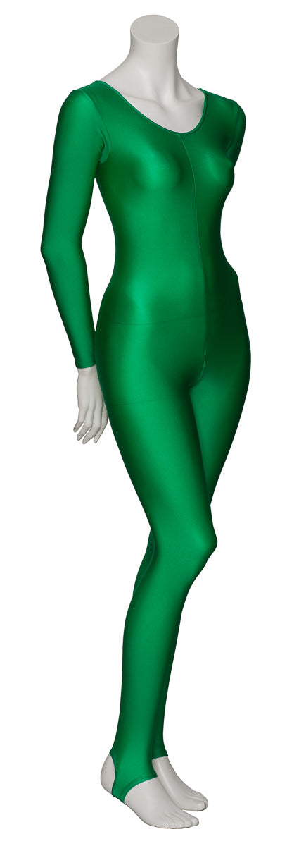 KDC012 Women's All Colours Lycra Long Sleeve Stirrup Dance Catsuit