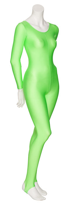 KDC012 Women's All Colours Lycra Long Sleeve Stirrup Dance Catsuit