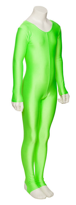 KDC012 Girls All Colours Lycra Long Sleeve Dance Catsuit With Stirrups