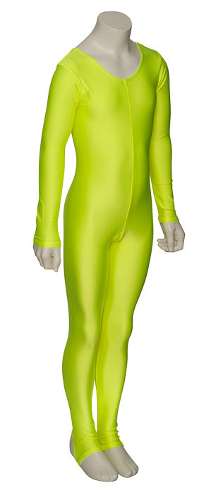 KDC012 Girls All Colours Lycra Long Sleeve Dance Catsuit With Stirrups