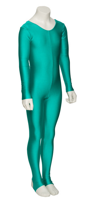 KDC012 Girls All Colours Lycra Long Sleeve Dance Catsuit With Stirrups