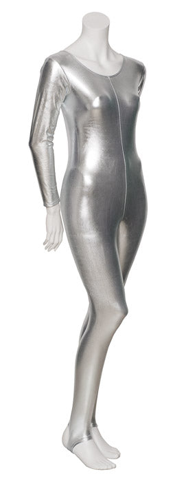 KDC012 Women's Shiny METALLIC All Colours Long Sleeve Stirrup Catsuit Unitard