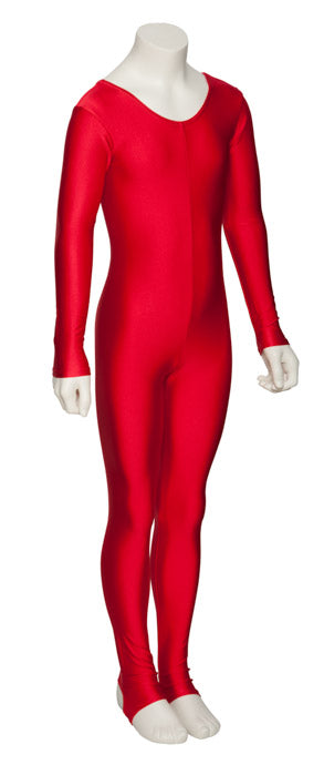 KDC012 Girls All Colours Lycra Long Sleeve Dance Catsuit With Stirrups