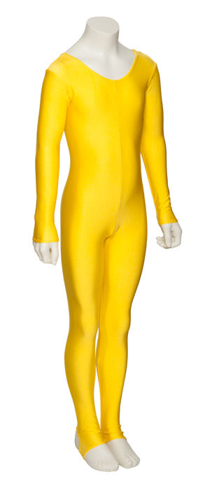 KDC012 Girls All Colours Lycra Long Sleeve Dance Catsuit With Stirrups
