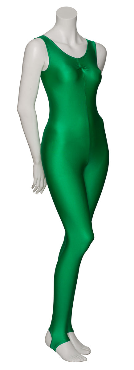 KDC013 Women's All Colours Lycra Ruched Front Sleeveless Stirrup Dance Catsuit