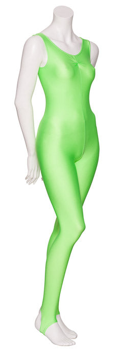 KDC013 Women's All Colours Lycra Ruched Front Sleeveless Stirrup Dance Catsuit