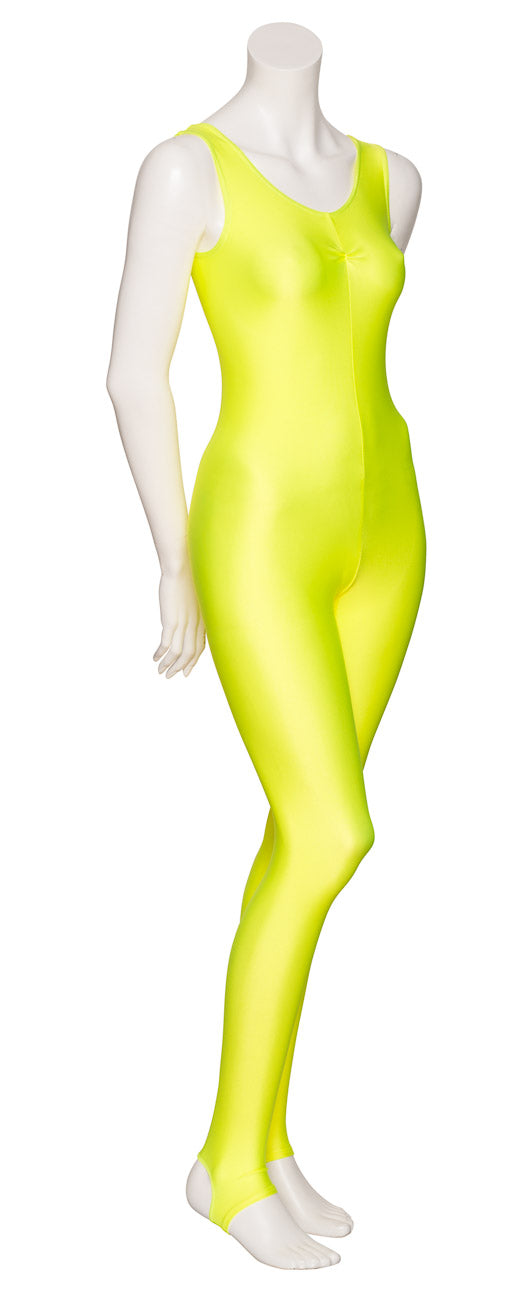 KDC013 Women's All Colours Lycra Ruched Front Sleeveless Stirrup Dance Catsuit