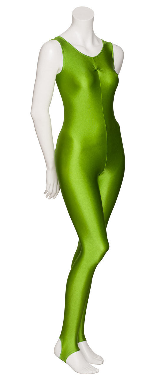 KDC013 Women's All Colours Lycra Ruched Front Sleeveless Stirrup Dance Catsuit