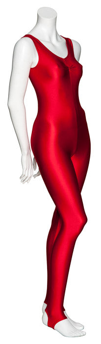 KDC013 Women's All Colours Lycra Ruched Front Sleeveless Stirrup Dance Catsuit