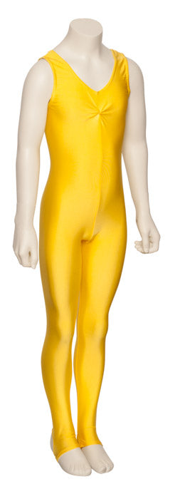 KDC013 Girls All Colours Lycra Sleeveless Ruched Front Dance Catsuit With Stirrups