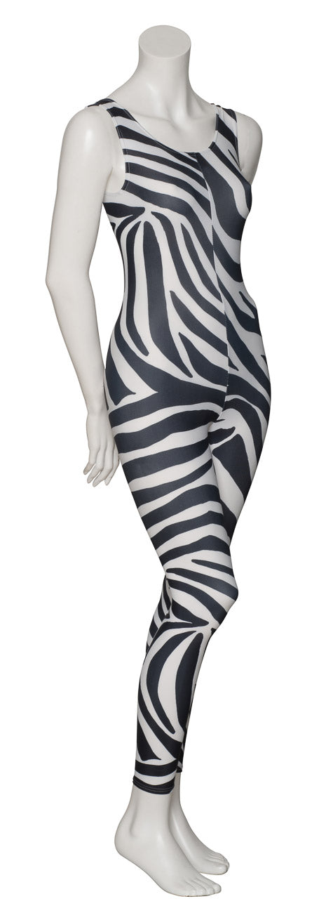 KDC016 All Colours ANIMAL PRINT Women's Girls Lycra Sleeveless Footless Catsuit Unitard