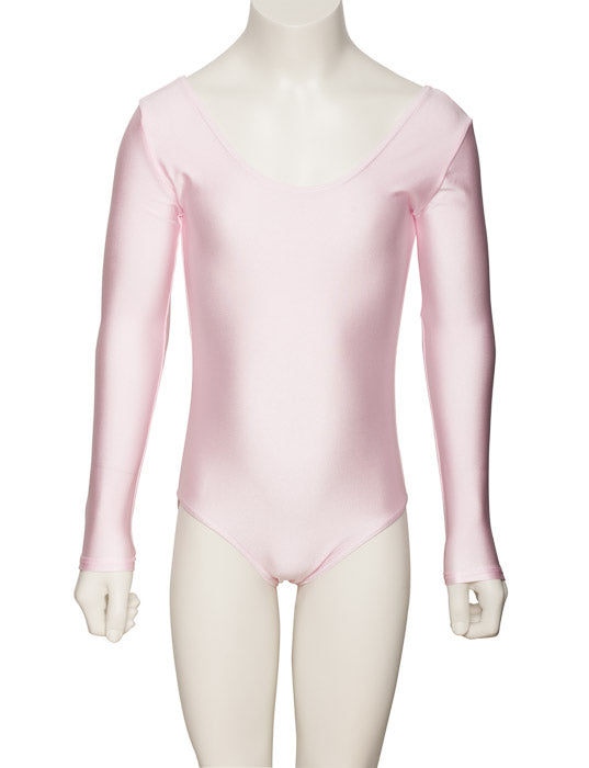 KDC029 Girls All Colours Nylon Lycra Long Sleeve Plain Dance Gymnastics Leotard
